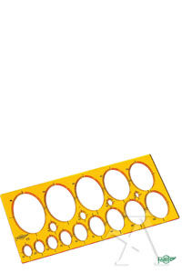 PLANTILLAS DE ELIPSES 27X13CM PLASTIC