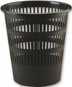 CORBEILLE À PAPIER DE GRILLE PLASTIQUE RECICLADO NEGRA 12L