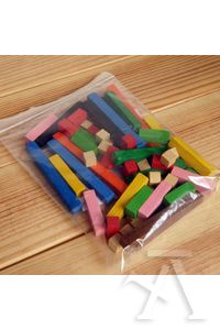 JEU REGLETAS 2X2CM 61 PIÈCES EN SAC