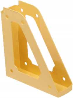C/10 PORTE-REVUES DE PLASTIQUE JAUNE PASTEL