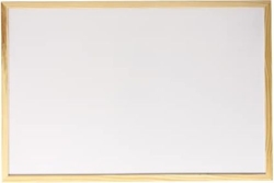 QUADRO BRANCA METALICA 40X60CM COM MARCO DE MADEIRA FAIBO