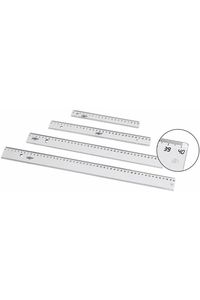 BOX OF 20 40CM RULERS WITH BAG TRANSPARENT PLASTIC