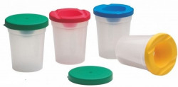 BOX OF 10 ANTI-SPILL CUPS WITH TOP 80X95MM DIAMETER