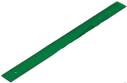 RÉGUA TECNICA 30CM METACRILATO VERDE GRADUADA