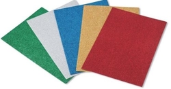 JOGO 3 LAMINAS BORRACHA EVA PURPURINA BRANCO 20X30 CM