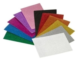 JOGO 3 LAMINAS BORRACHA EVA PURPURINA LARANJA 20X30 CM