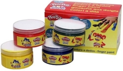 C/4 POTS PEINTURE DE DOIGTS 70ML COULEURS DE BASE PLAY DOH