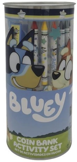 ACTIVITY SET 38 PIECES BLUEY PIGGY BOX