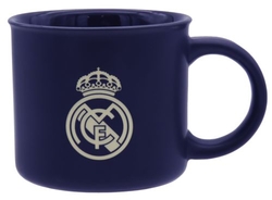 TAZA REAL MADRID CERAMICA AZUL COM ESCUDO BRANCO EN CAIXA