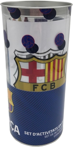 FC Barcelona money box with 38-piece activity set