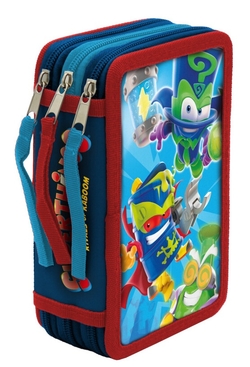 3 FLOORS PENCIL CASE WITH SUPERTHINGS SCHOOL SUPPLIES