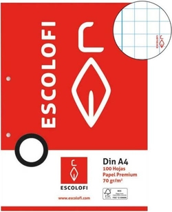 recambio a4 2 taladros 100h 70g cuadricula 6x6