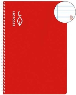 PACK/5 BLOCO CUARTO 50H 70G. PAUTADO MONTESSORI 5 VERMELHO