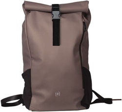 MOTXILA AMB TANCAMENT ENROLLABLE IDENTITY MARRON 48X32X10CM
