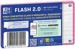PAQUETE FLASHCARDS 2.0 OXFORD A7 30F 1 LINEA ROSA