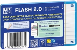 PAQUETE FLASHCARDS 2.0 OXFORD A7 30F 1 LINEA TURQUESA