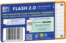 BLOCO FLASHCARDS 2.0 OXFORD A7 30F 1 LINHA LARANJA