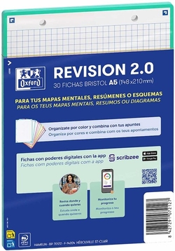 BLOCO FLASHCARDS 2.0 OXFORD A5 2T 30F CUAD.5X5 ICE MINT