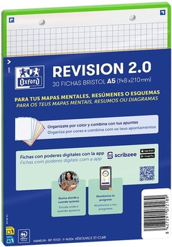 PAQUETE FLASHCARDS 2.0 OXFORD A5 2T 30F CUAD.5X5 VERDE