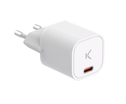Ksix Gan Usb-C Blanco / Cargador De Pared Mini 30W