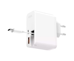 Ksix Bcd65Wb01 Blanco / Cargador Ultrarrápido 65W Con Usb-C