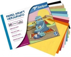 BLOC MANUALIDADES 20 PAPEL KRAFT FORNECIDO SADIPAL 32X24CM