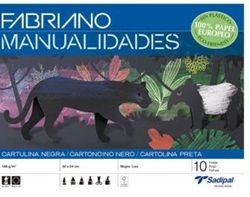 BLOC MANUALIDADES 10 PAPIER CARTON COULEUR NOIR 32X24CM