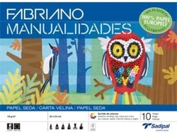 BLOCO ARTES MANUAIS 10 FOLHAS PAPEL SEDA 18G 32X24CM