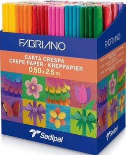 EXP 80 ROTLLOS PAPER CRESPON 32G. 50X25CM COLORS ASSORTITS