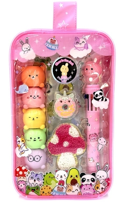 SET DE ARTICULOS DE PAPELERIA ANIMALITOS