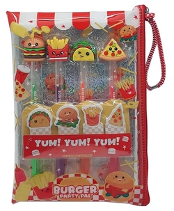 SET OF 4 BURGUER PARTY PAL GEL PENS