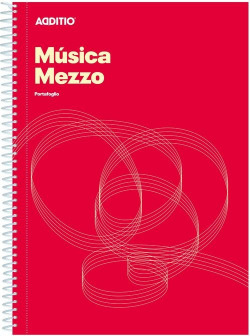 SPIRAL NOTEBOOK A4 MUSIC MEZZO 12 STAFFS + SHEET MUSIC HOLDER
