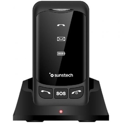 Teléfono Móvil Sunstech Celt25Bk Para Personas Mayores/ Negr