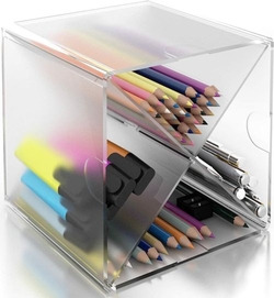 ORGANIZER WITH BLADE DIVIDER WITH 4 COMPARTMENTS TRANSPARENT