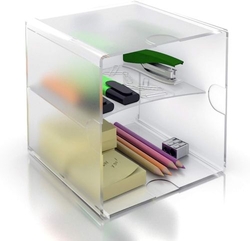 ORGANIZADOR CON DOS SEPARADORES TRANSPARENTE