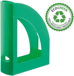 C/6 REVISTEROS PLASTICO COR VERDE OPACO 250X80X320MM