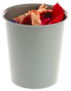 PAPELEIRA PLASTICO COR CINZENTO 18L