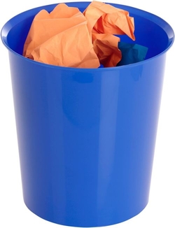 PAPELEIRA PLASTICO COR AZUL 18L