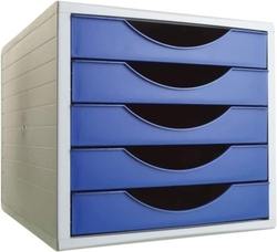 MODULO 5 GAVETAS COR AZUL OPACO 32,3X23,4X3,8CM
