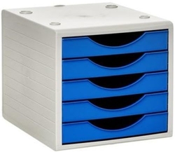 MODULO 5 GAVETAS COR AZUL OPACO 340X270X260MM