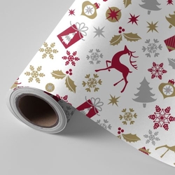 BOBINA PAPIER PRÉSENT FANTASIA NOËL 62CMX4KG