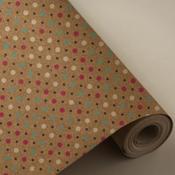 BOBINA PAPIER PRÉSENT PUNTITOS COULEURS RECICLADO 62CMX4KG