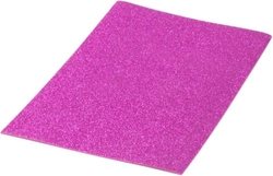 PACK OF 10 FUCHSIA GLITTER EVA RUBBER SHEETS 40X60 CM