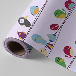 BOBINA PAPIER PRÉSENT INFANTIL PAJARITOS 31CMX2KG