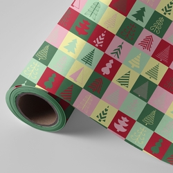 BOBINA PAPIER PRÉSENT NOËL ABETOS 62CMX4KG