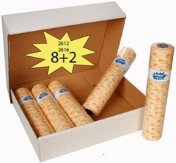 PACK 8+2 ROLOS DE 1000 ETIQUETAS 26X12 BRANCO PERMANENTE