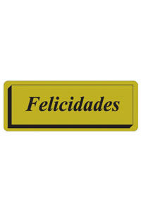 ROLO 300 ETIQUETAS FELICIDADES TINTA 40X15 DORADA