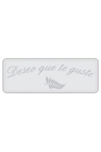 ROLL OF 300 TAGS "ESPERO QUE TE GUSTE" (I HOPE YOU LIKE IT) 50X18 SILVER