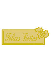 ROLO 300 ETIQUETAS FELICES FIESTAS 63X24 DOURADA