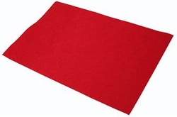 PACK/10 PLANCHAS DE FIELTRO 40X60 CM VERMELLO